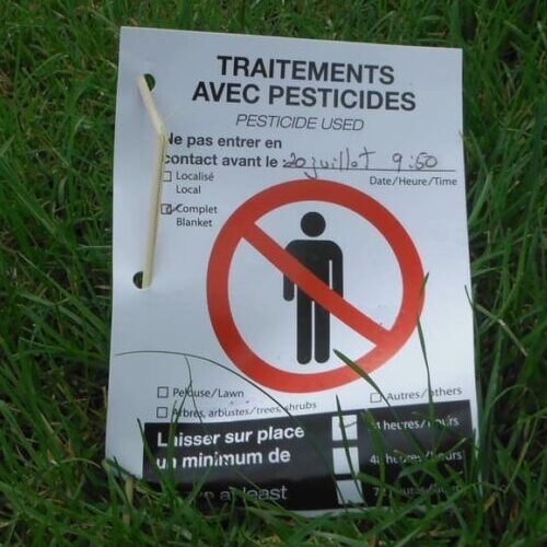 Interdiction des pesticides sur la pelouse