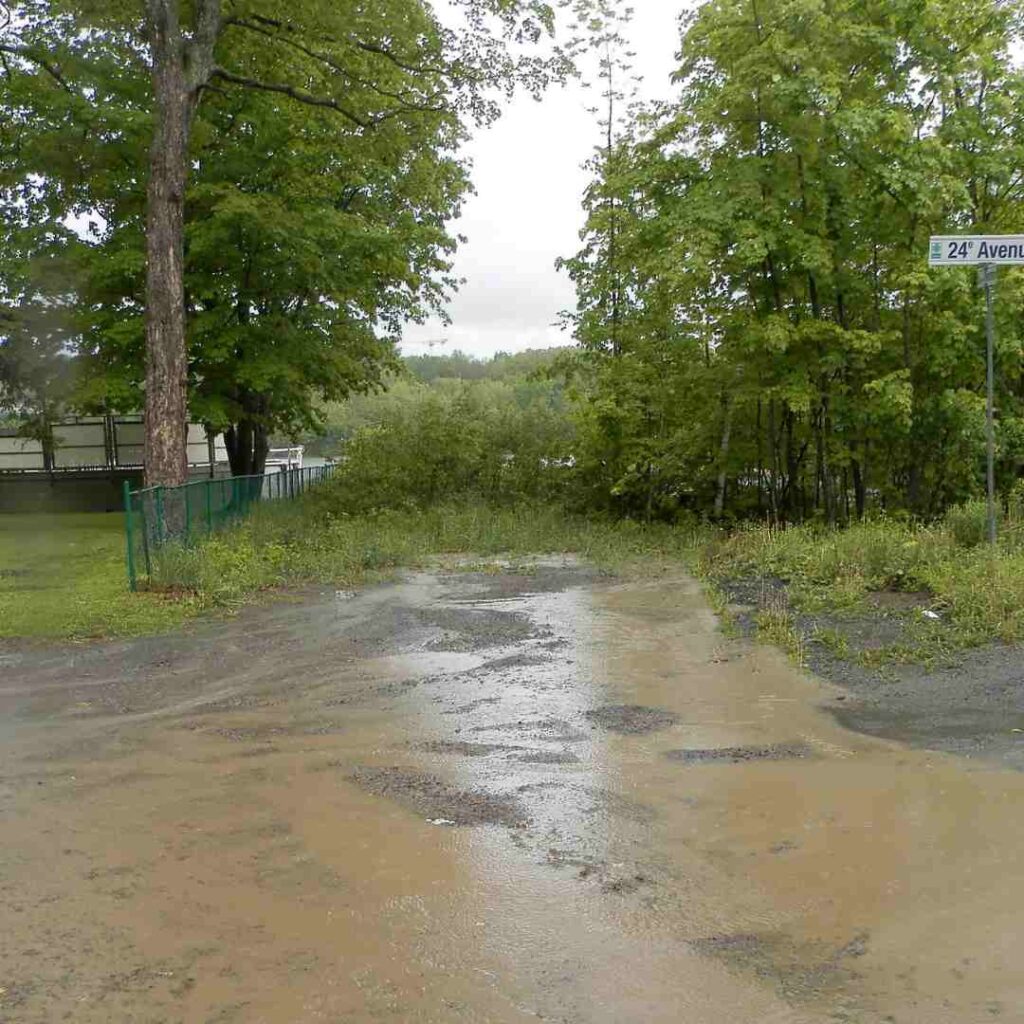 Ruissellement avec l'eau de pluie