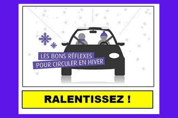 Ralentissez sur les routes en hiver